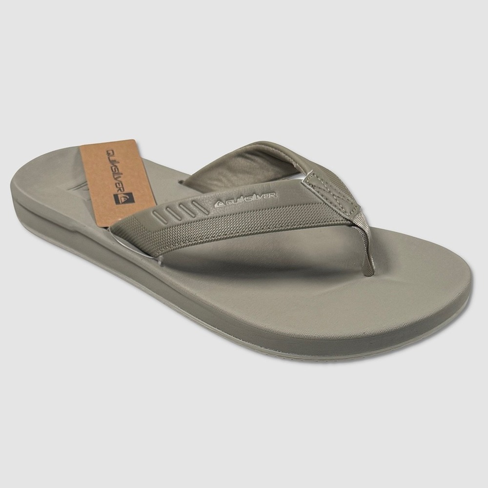 Quiksilver Dusk Patrol Sandals / Flip-Flops - NWT Mens Size 13 Olive - #49642-L5